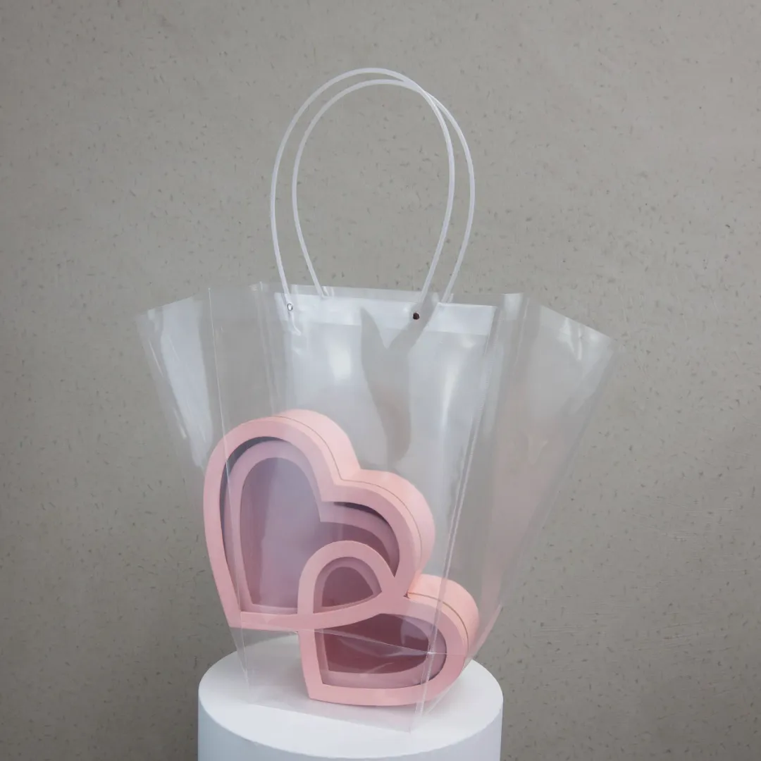 Flower Carry Bag Gift Bag Tapered Gift Bag Clear Pack 10 (39x19x47cmH)