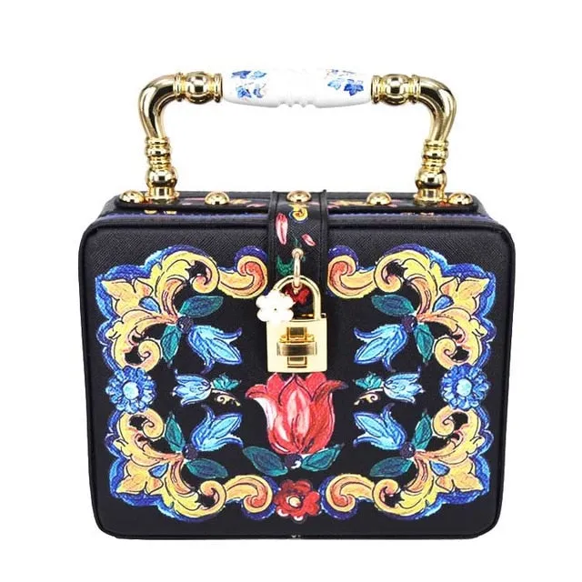 Flower Clutch Acrylic Luxury Handbag