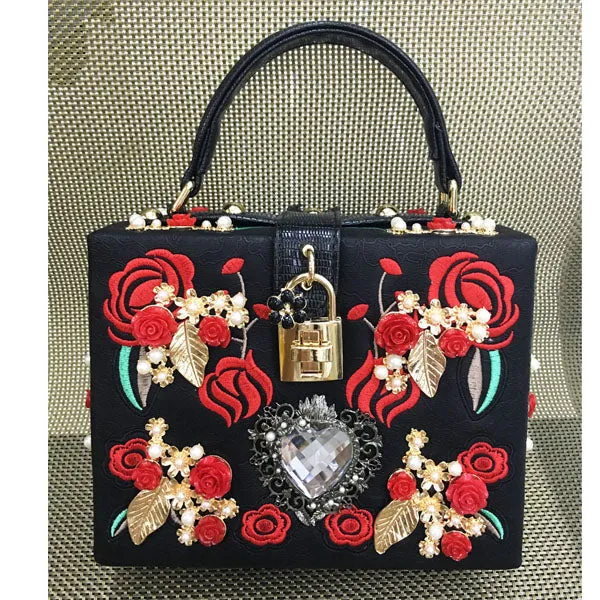 Flower Clutch Acrylic Luxury Handbag
