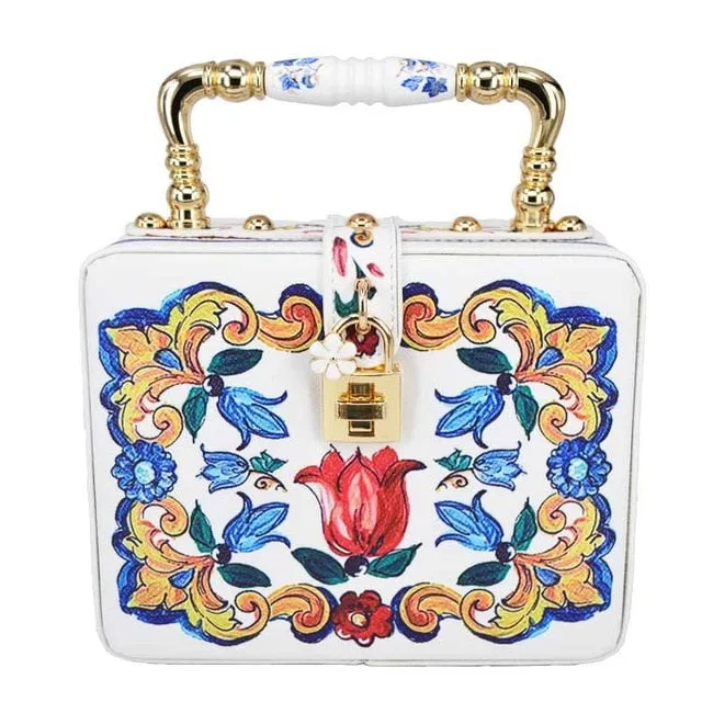 Flower Clutch Acrylic Luxury Handbag