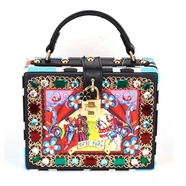 Flower Clutch Acrylic Luxury Handbag