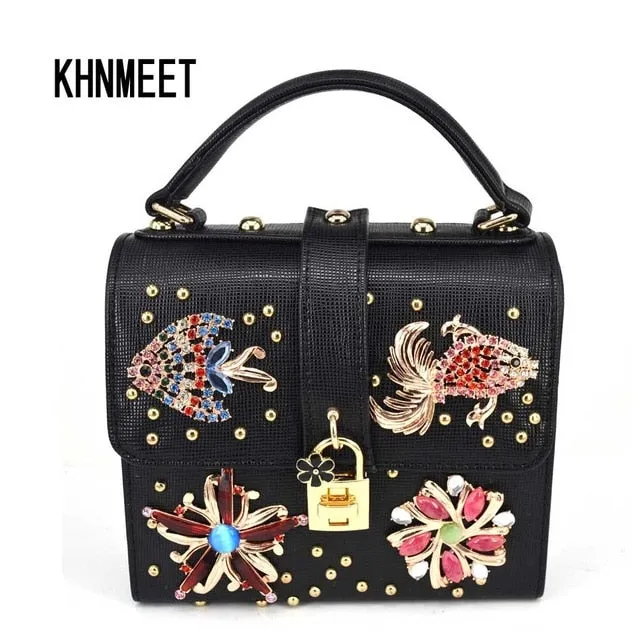 Flower Clutch Acrylic Luxury Handbag