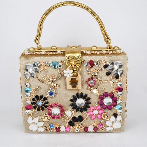 Flower Clutch Acrylic Luxury Handbag
