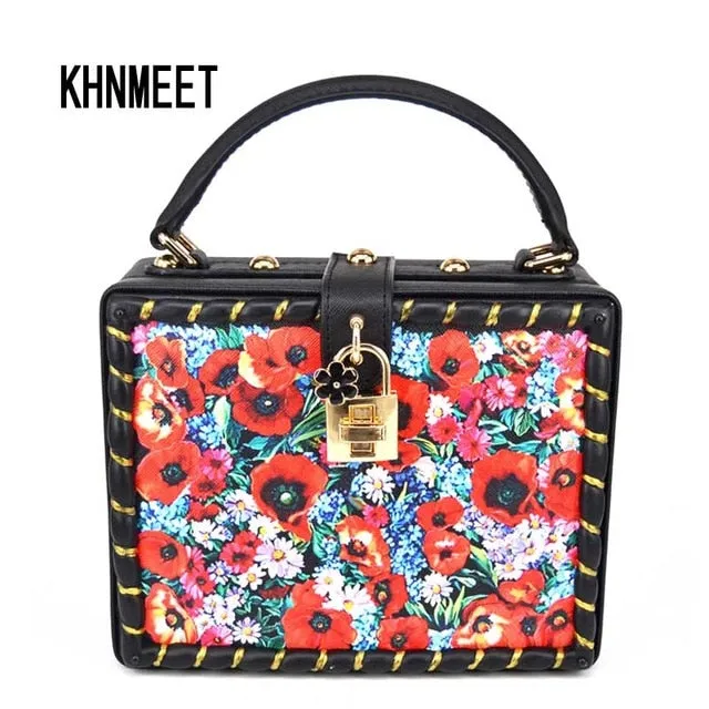 Flower Clutch Acrylic Luxury Handbag