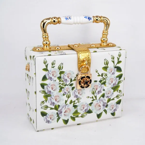 Flower Clutch Acrylic Luxury Handbag