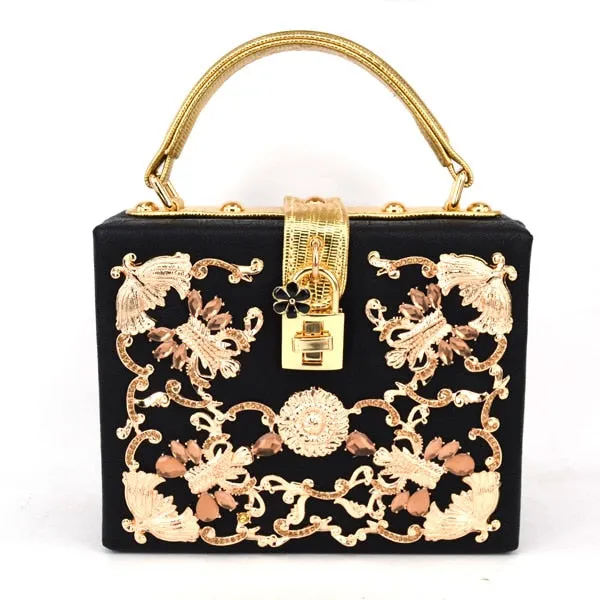 Flower Clutch Acrylic Luxury Handbag