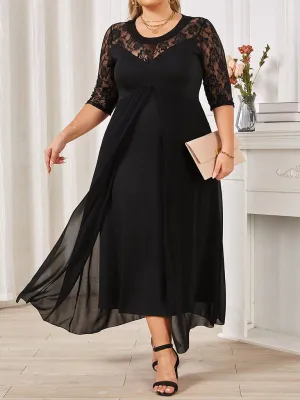 Flowy Chiffon Midi Dress for Evening Celebrations