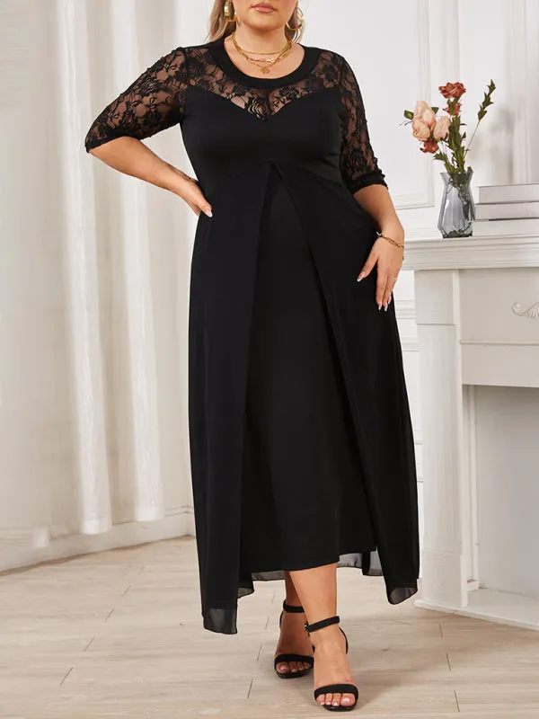 Flowy Chiffon Midi Dress for Evening Celebrations