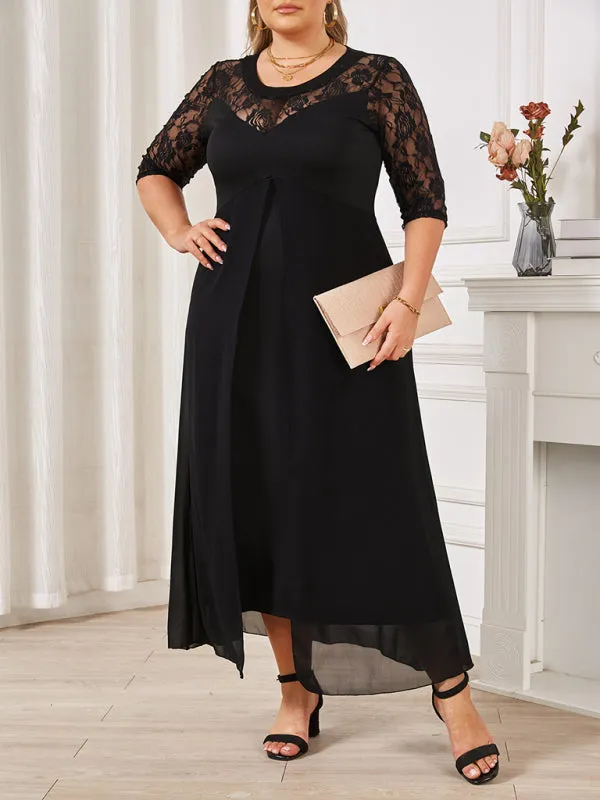 Flowy Chiffon Midi Dress for Evening Celebrations