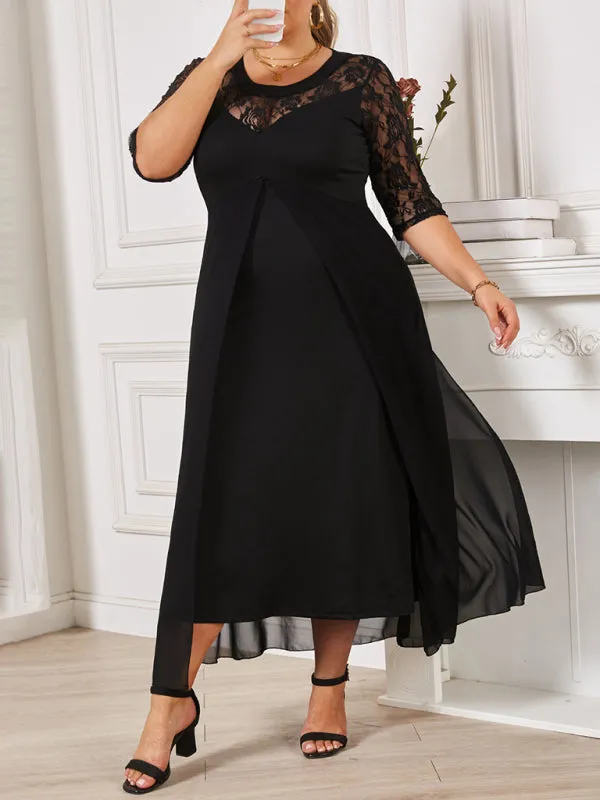 Flowy Chiffon Midi Dress for Evening Celebrations
