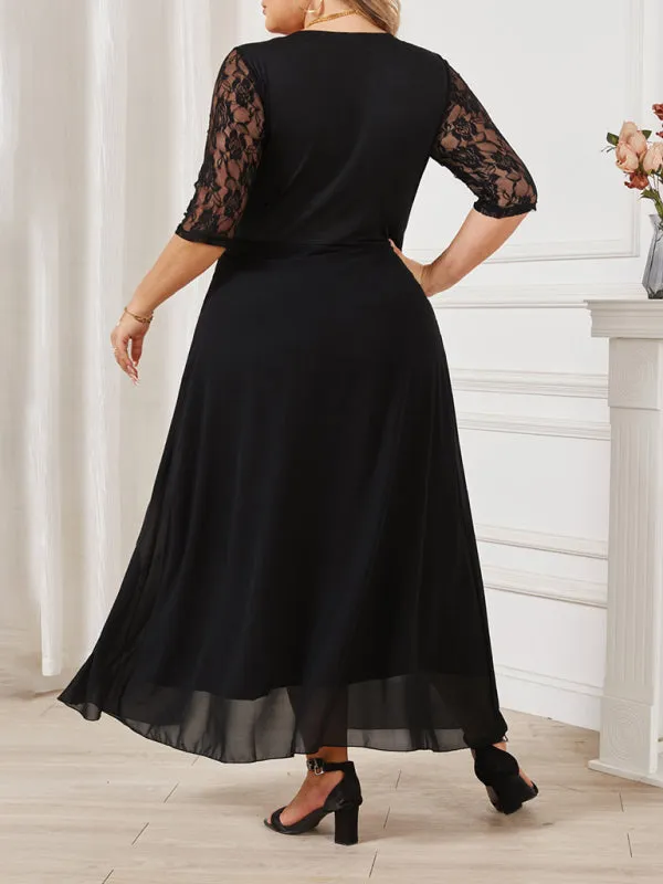 Flowy Chiffon Midi Dress for Evening Celebrations