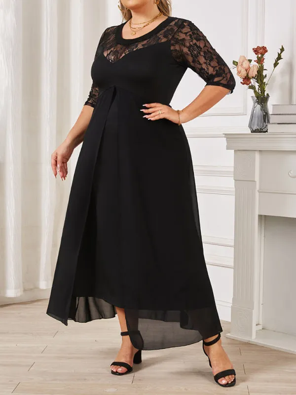 Flowy Chiffon Midi Dress for Evening Celebrations