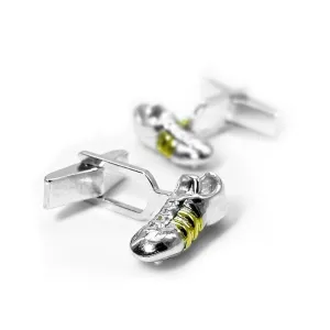 Football Boot Silver Cufflinks