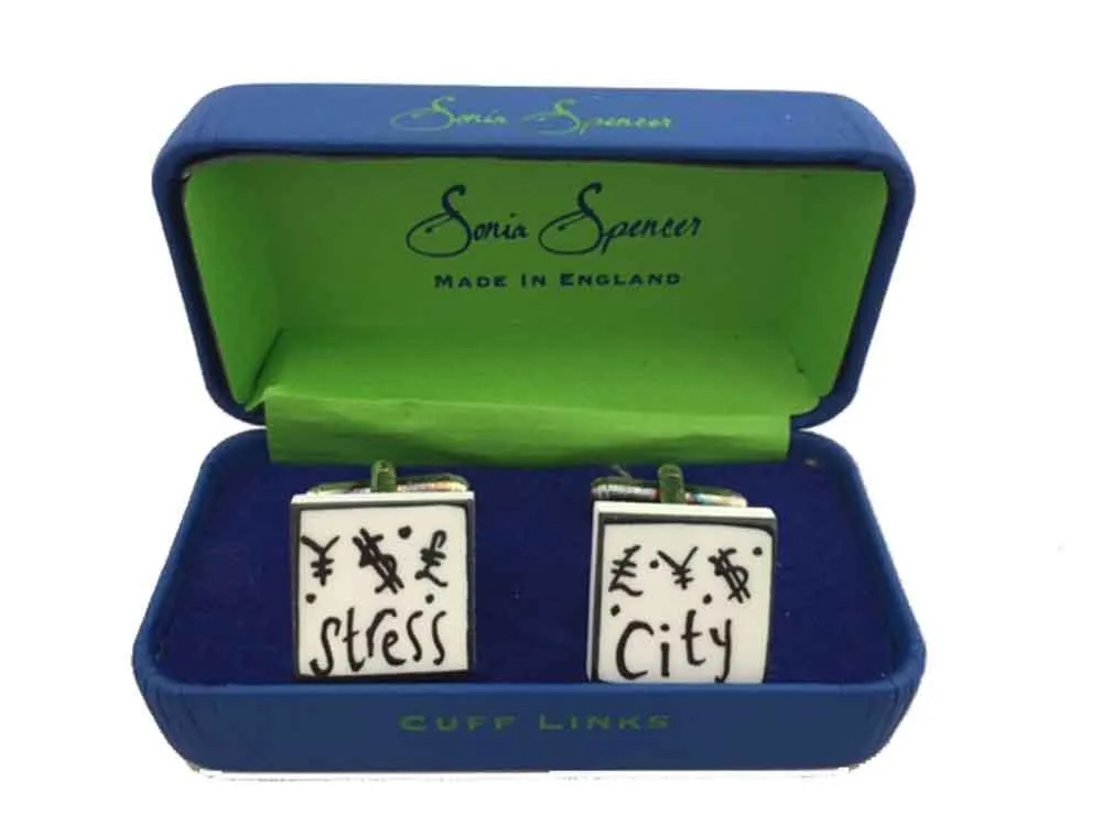 Foreign Exchange Trader Stress City Cufflinks