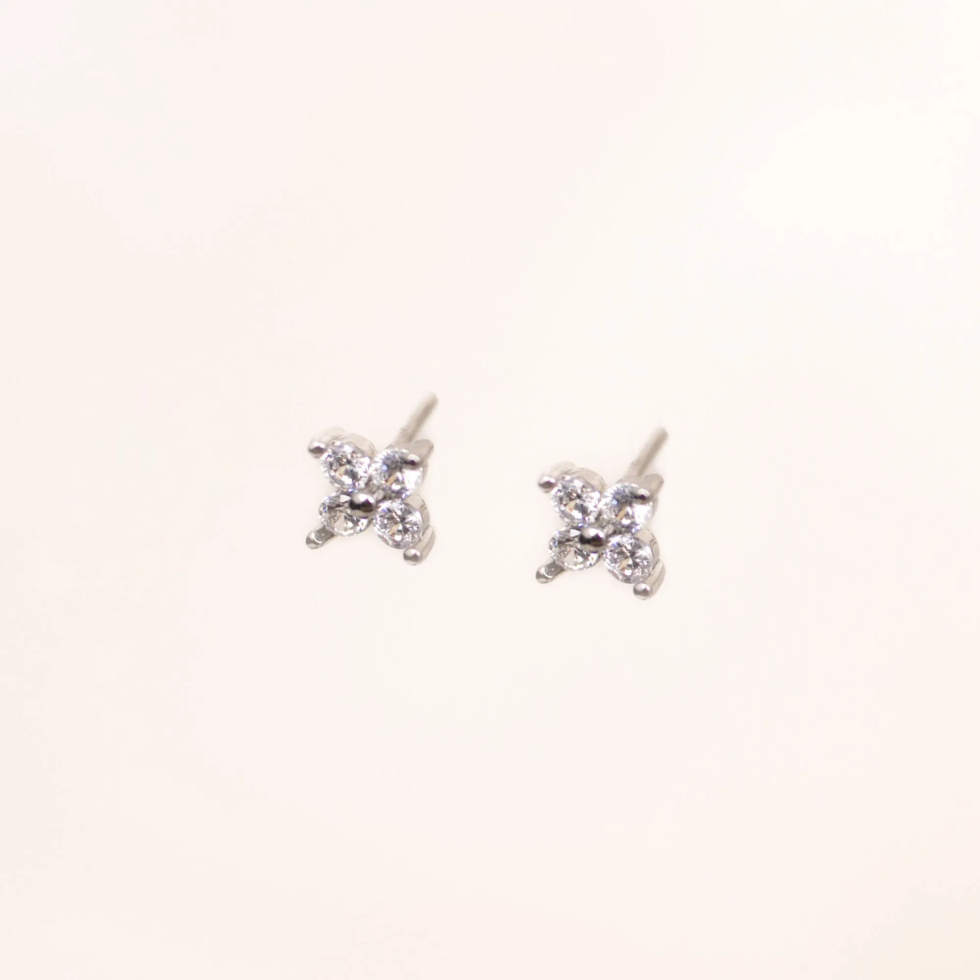 Four-Leaf Glitz Studs