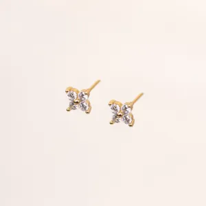 Four-Leaf Glitz Studs