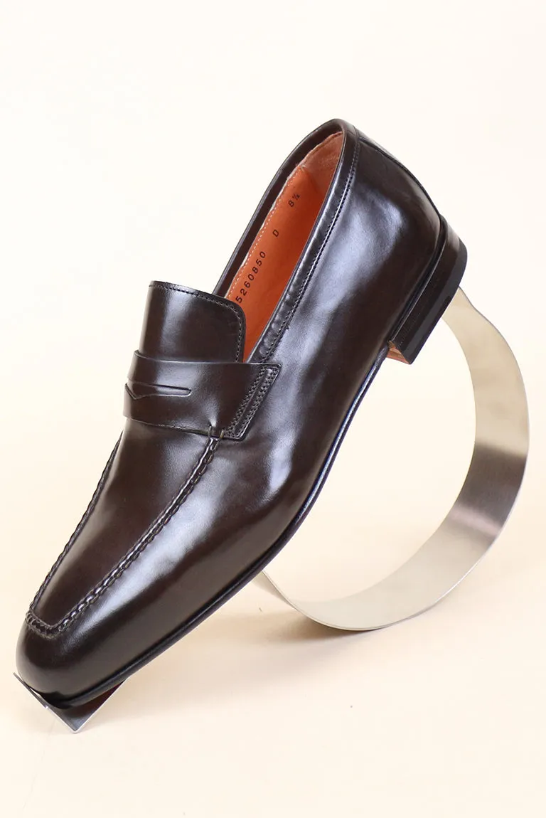 Fox Dark Brown Leather Loafer