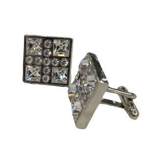 Fratello Cufflinks - Silver Tone Regal Cross CL25