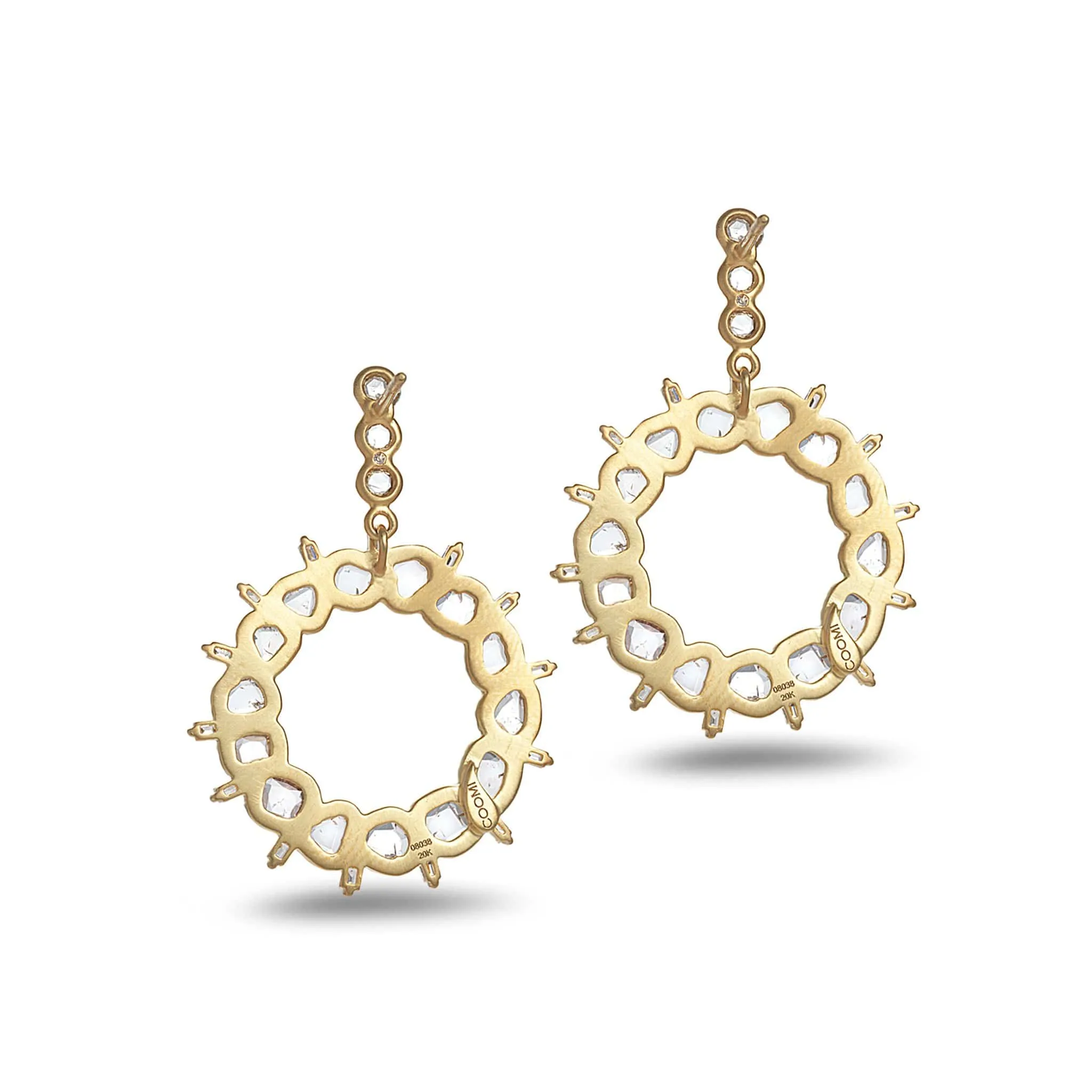 Front Diamond Hoop Earrings