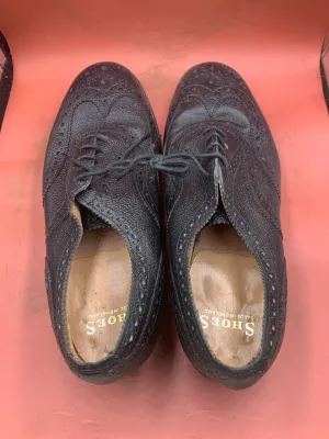 Genuine British Army Scottish Highland Regiment Dress Shoes Brogues - Size UK 10