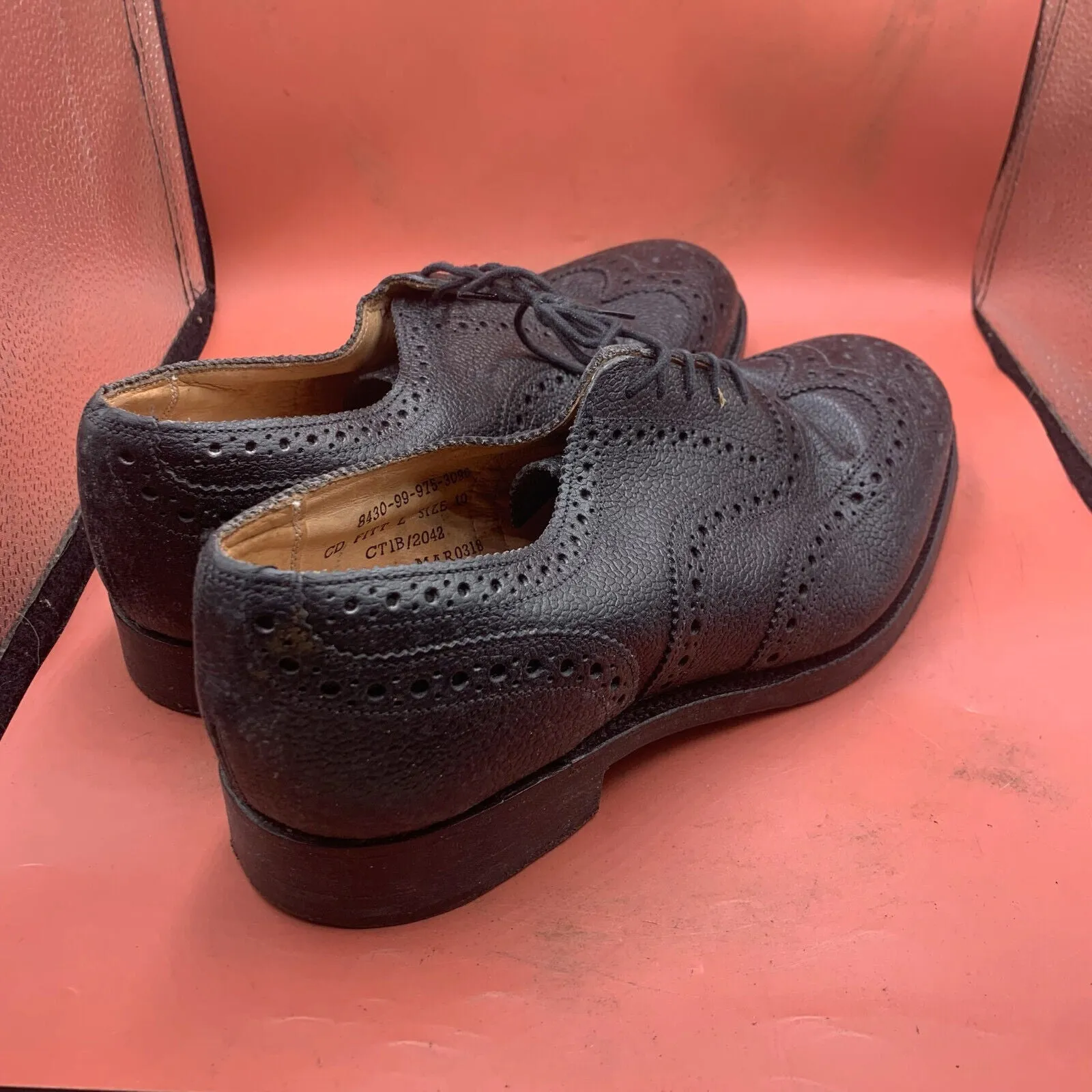 Genuine British Army Scottish Highland Regiment Dress Shoes Brogues - Size UK 10