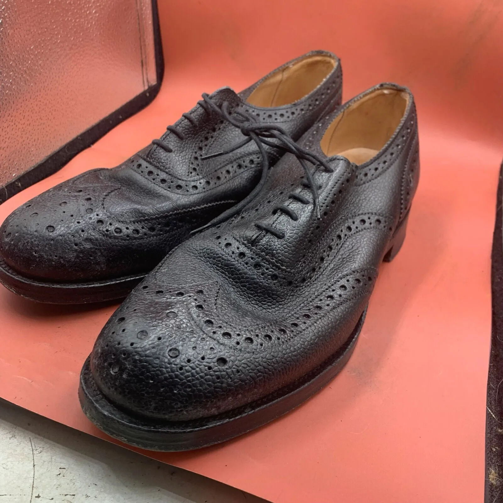 Genuine British Army Scottish Highland Regiment Dress Shoes Brogues - Size UK 10