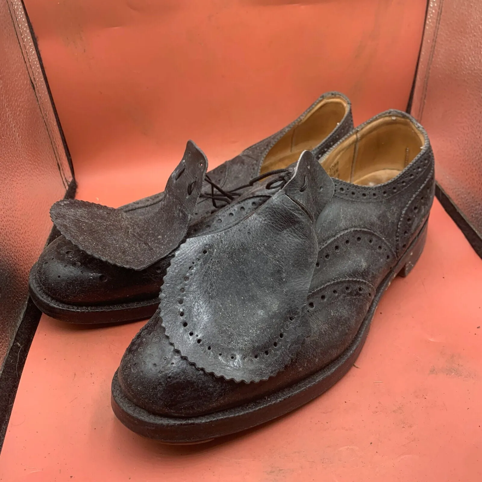Genuine British Army Scottish Highland Regiment Dress Shoes Brogues - Size UK 11