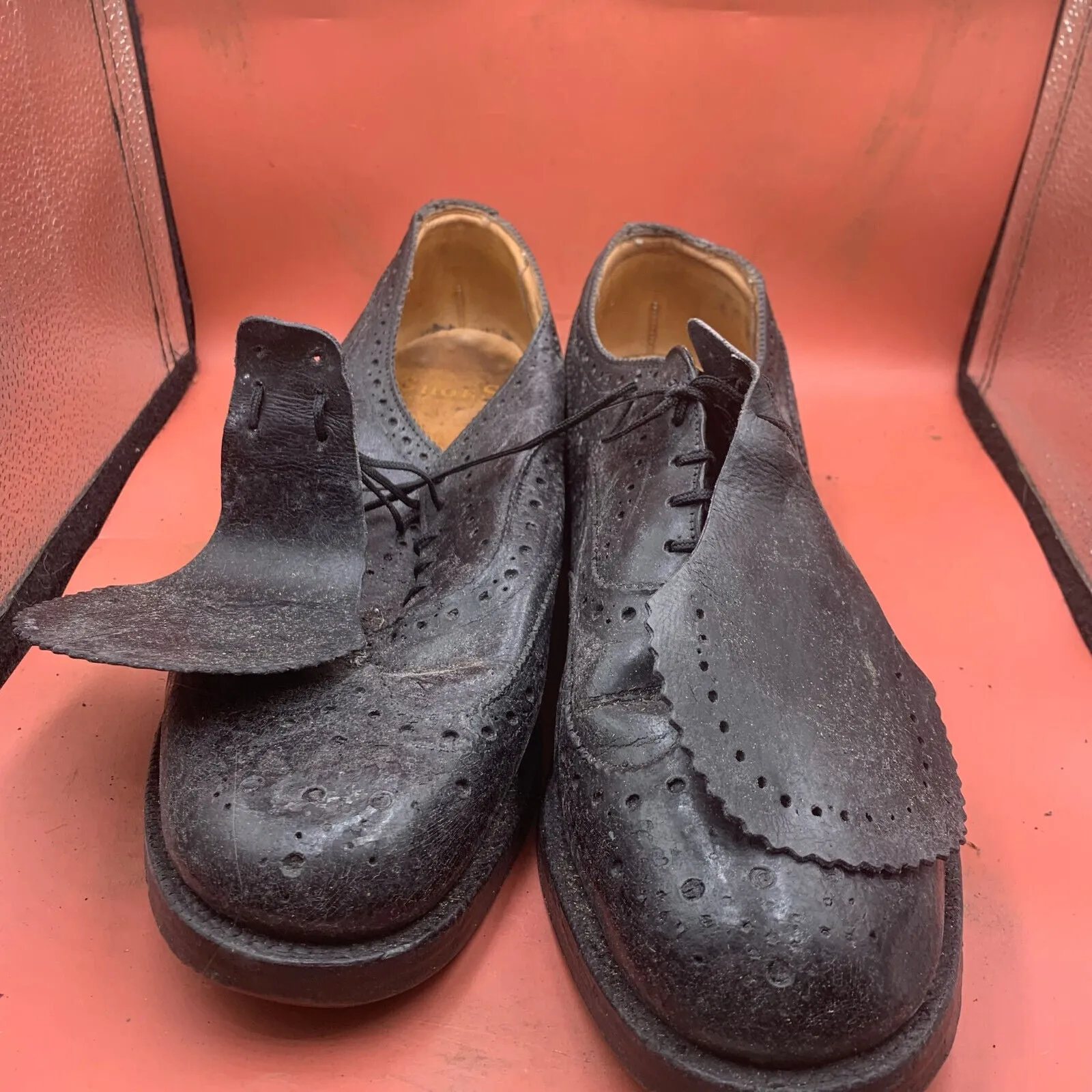 Genuine British Army Scottish Highland Regiment Dress Shoes Brogues - Size UK 11