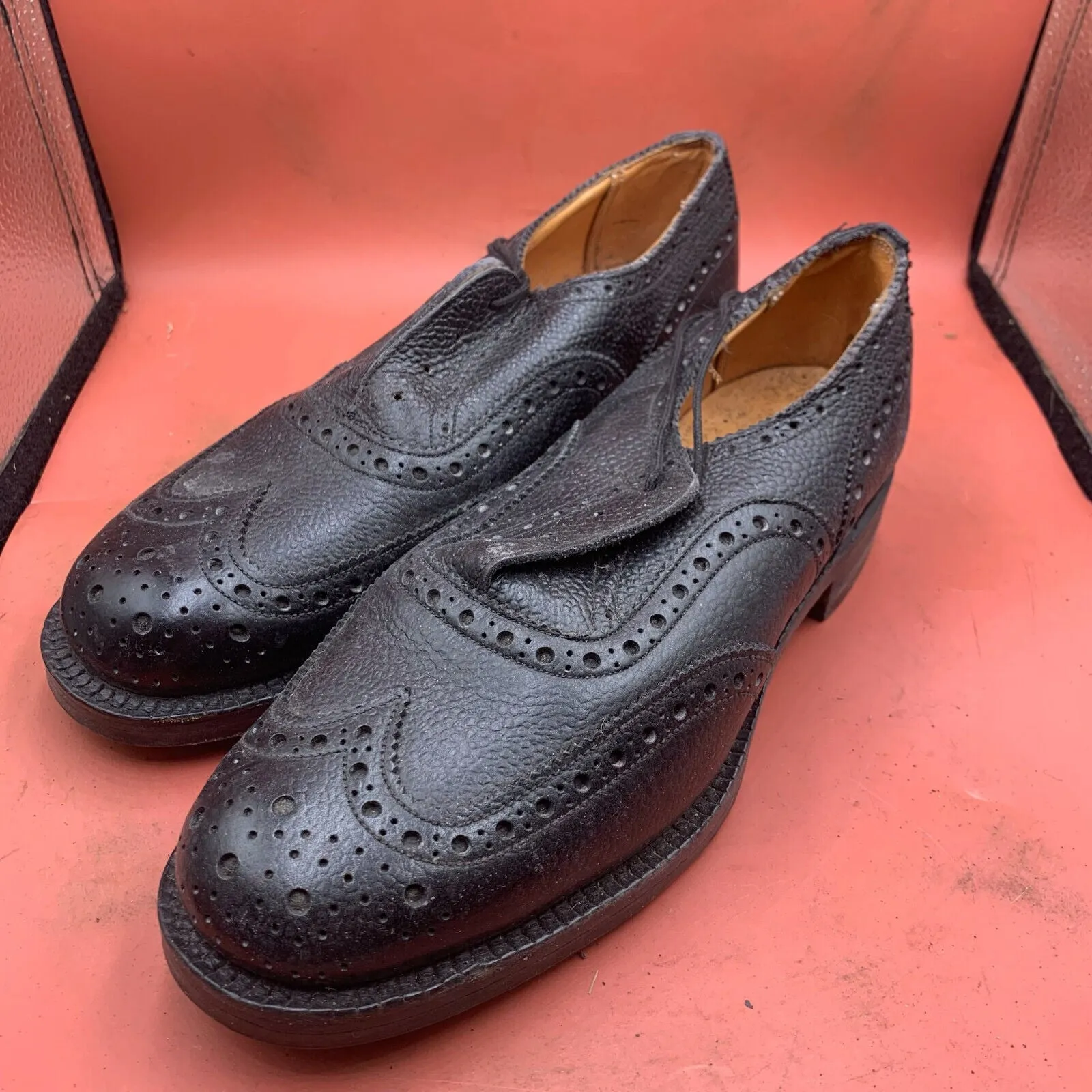 Genuine British Army Scottish Highland Regiment Dress Shoes Brogues - Size UK 5M