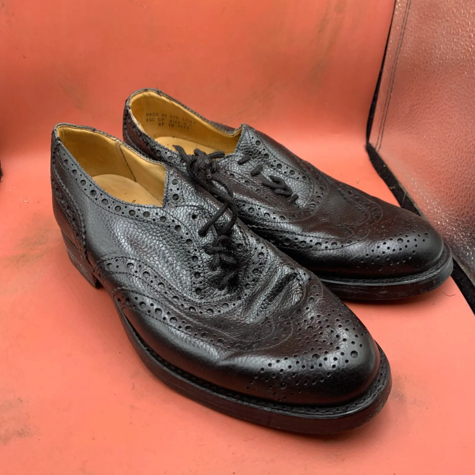 Genuine British Army Scottish Highland Regiment Dress Shoes Brogues - Size UK 6L