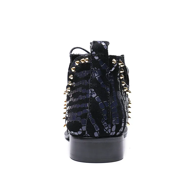 Genuine leather lace up  string bead stage wedding men dress shoes handmade fashion personality Shoes