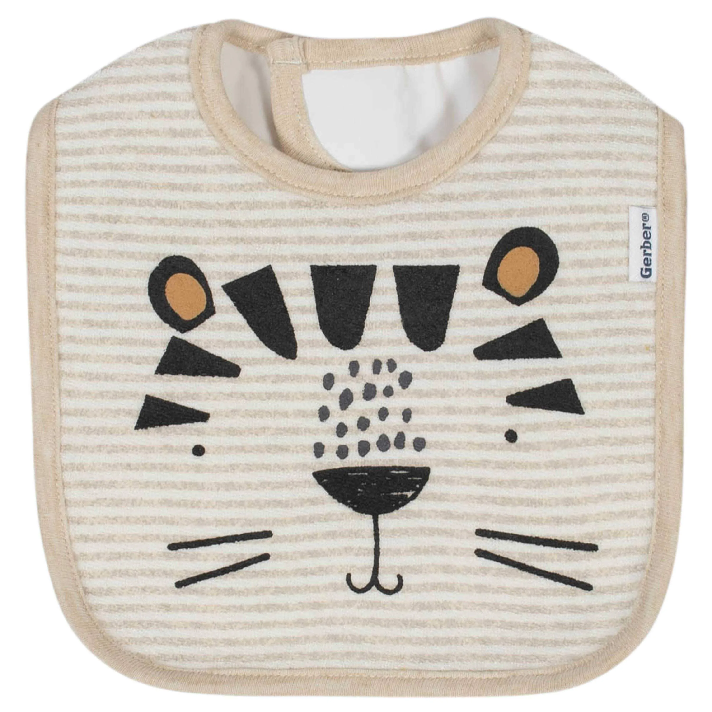 Gerber® 3-Pack Baby Boys Tiger Terry Bibs