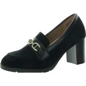 Giani Bernini Womens Patsiee Faux Suede Loafer Block Heels
