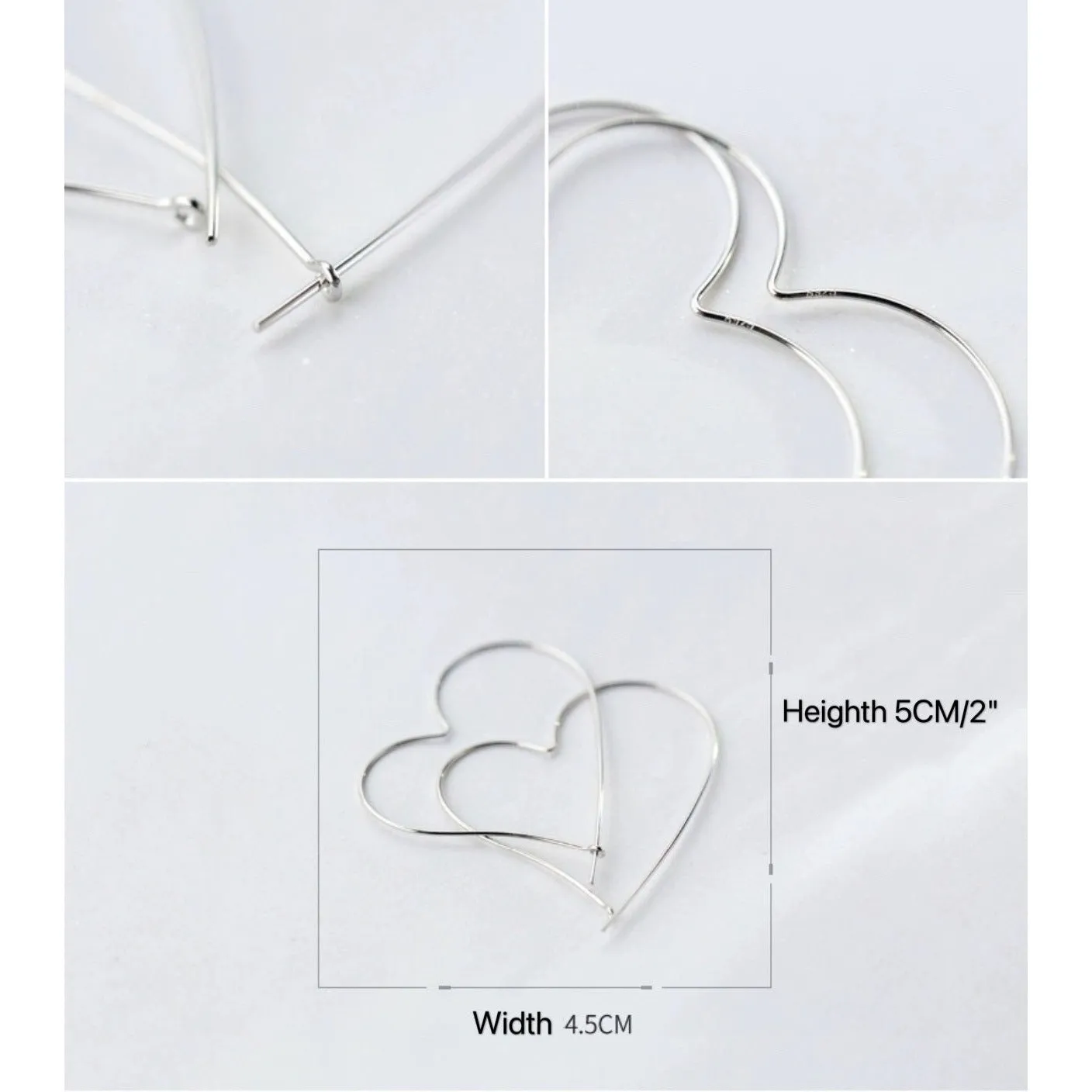 Giant Heart hoop earrings-SH035
