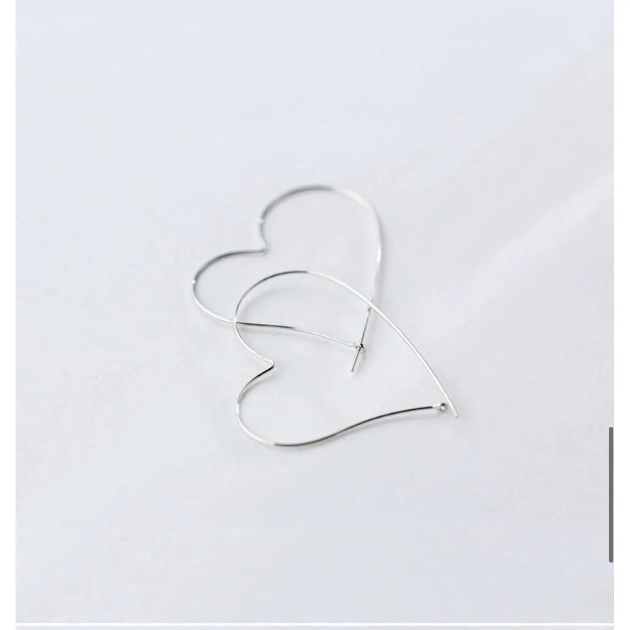 Giant Heart hoop earrings-SH035