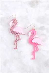 Glitter Flamingo Earrings