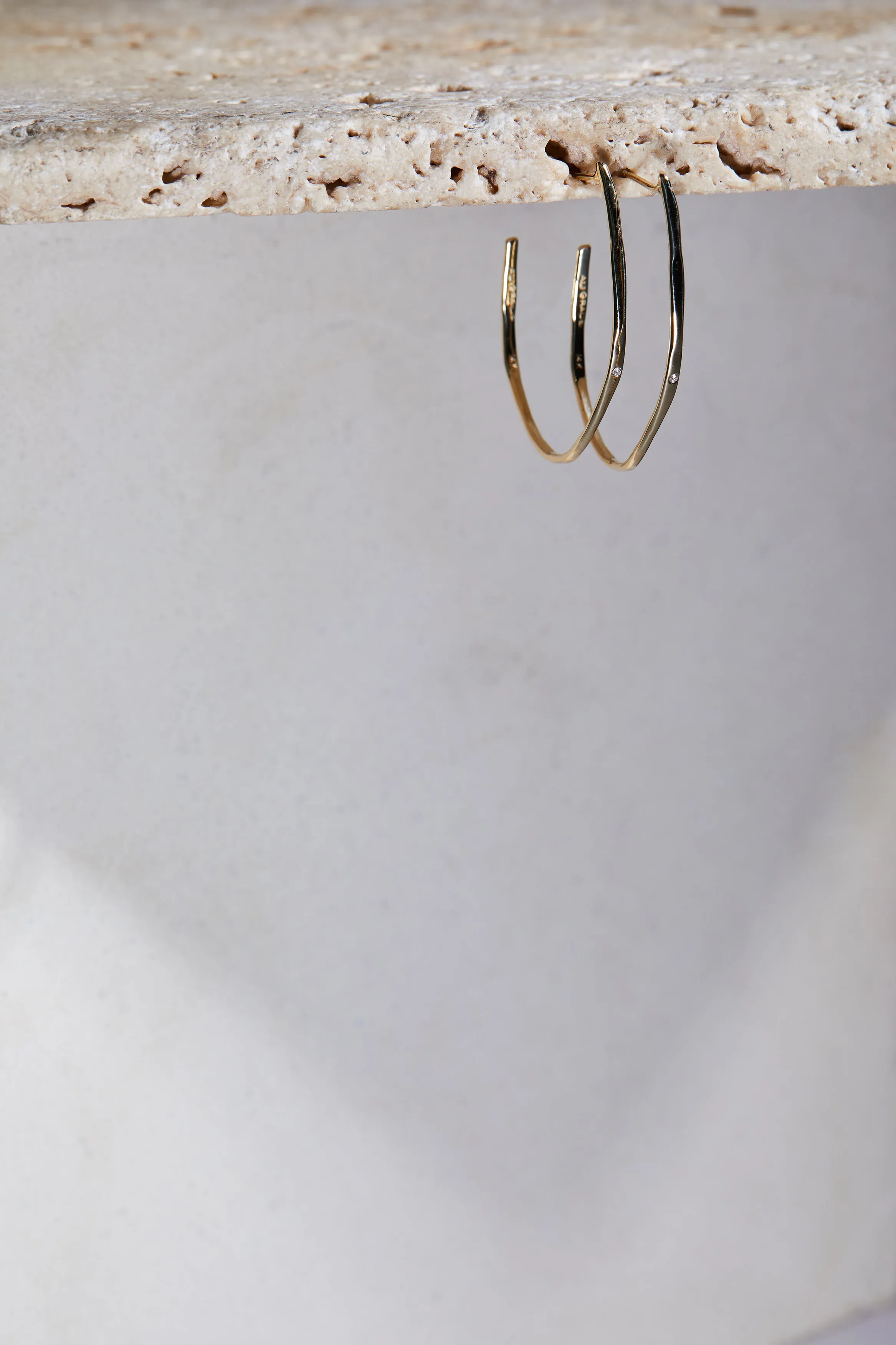 Gold & Diamond Hoops