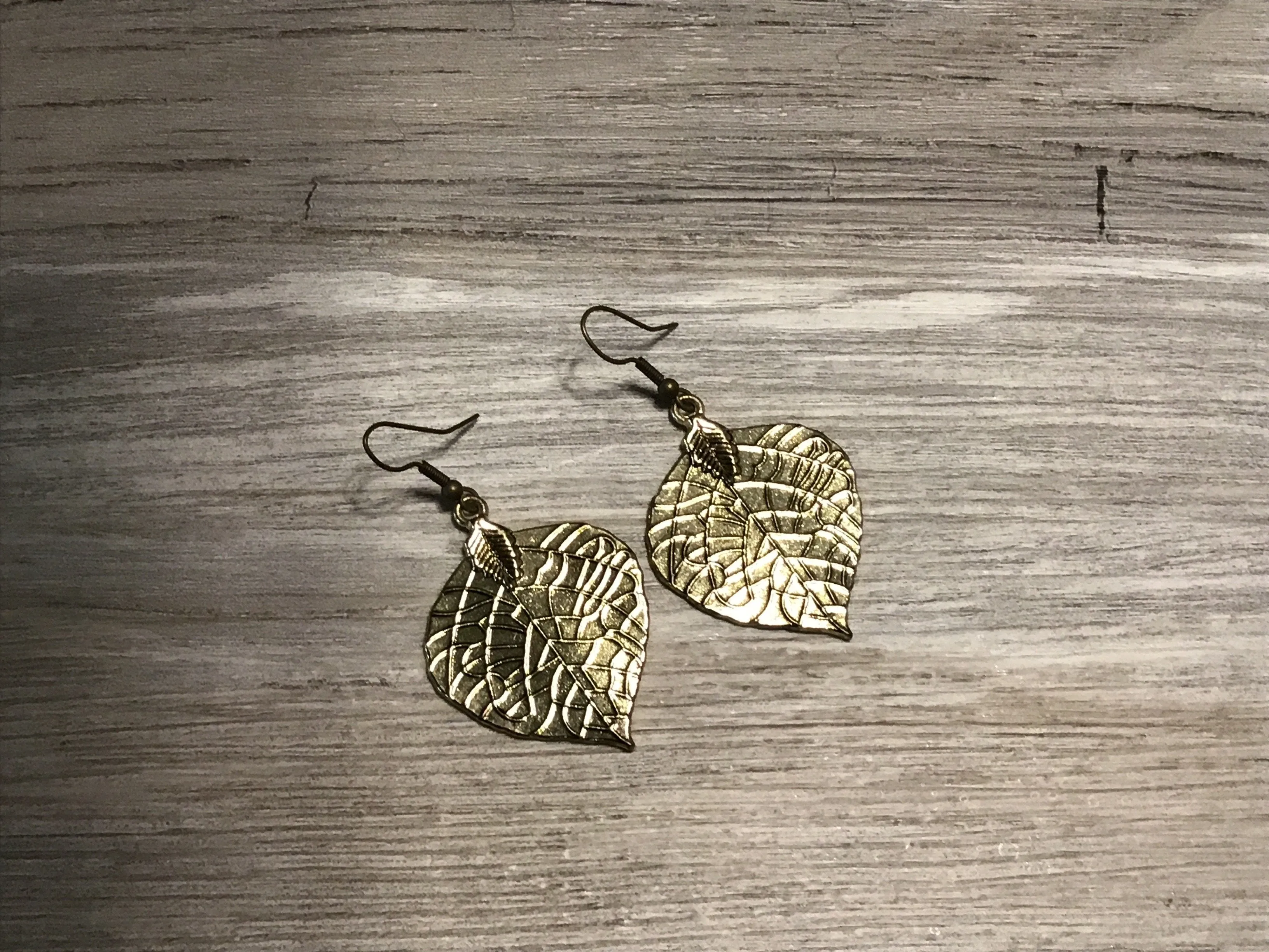 Gold Leaf Dangle Large