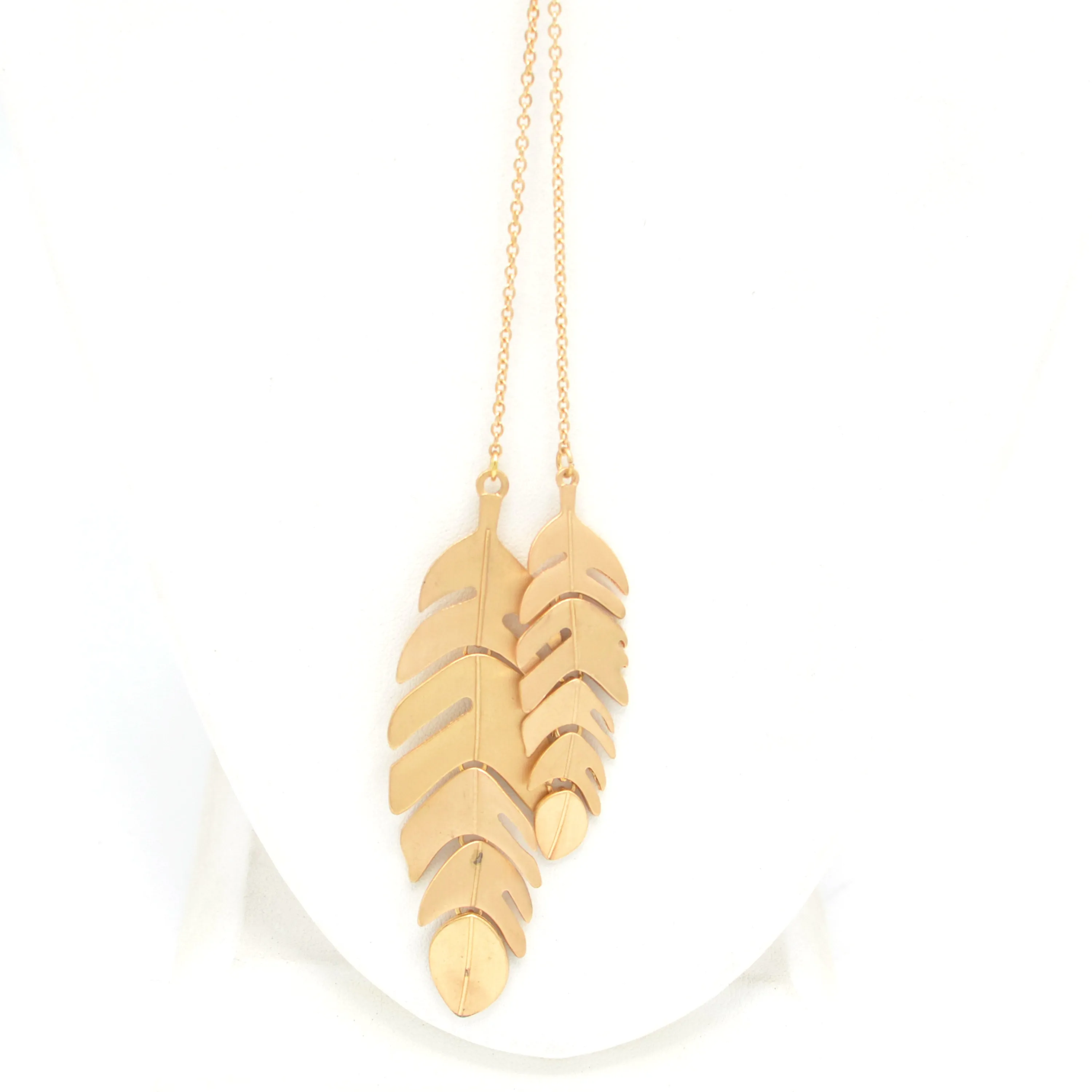 GOLD TASSEL NECKLACE AND EARRINGS SET#SQ315-173723G (LF17)
