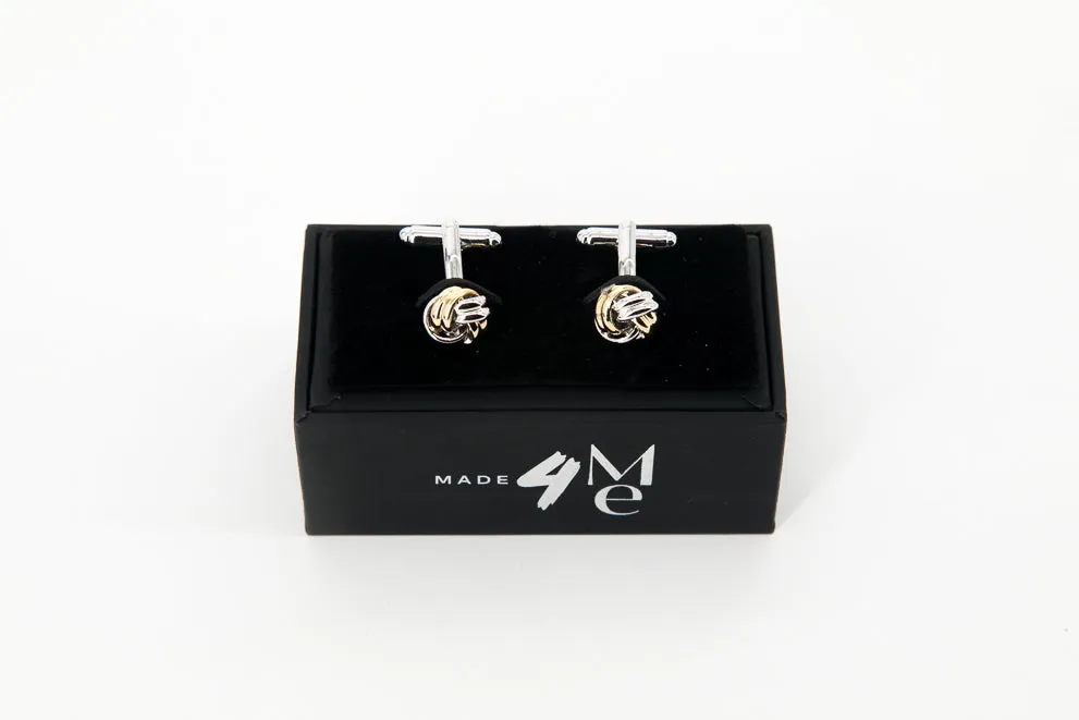 Golden & Silver Connected Rings │ Cufflinks