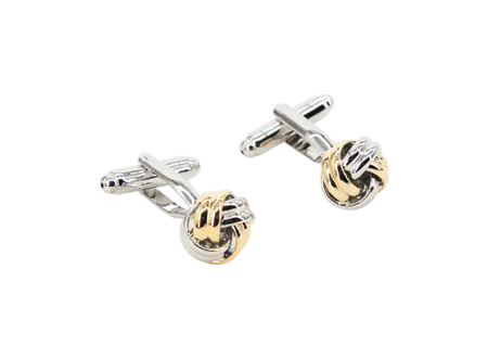 Golden & Silver Connected Rings │ Cufflinks