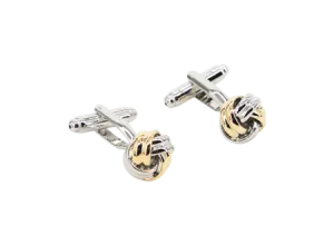 Golden & Silver Connected Rings │ Cufflinks