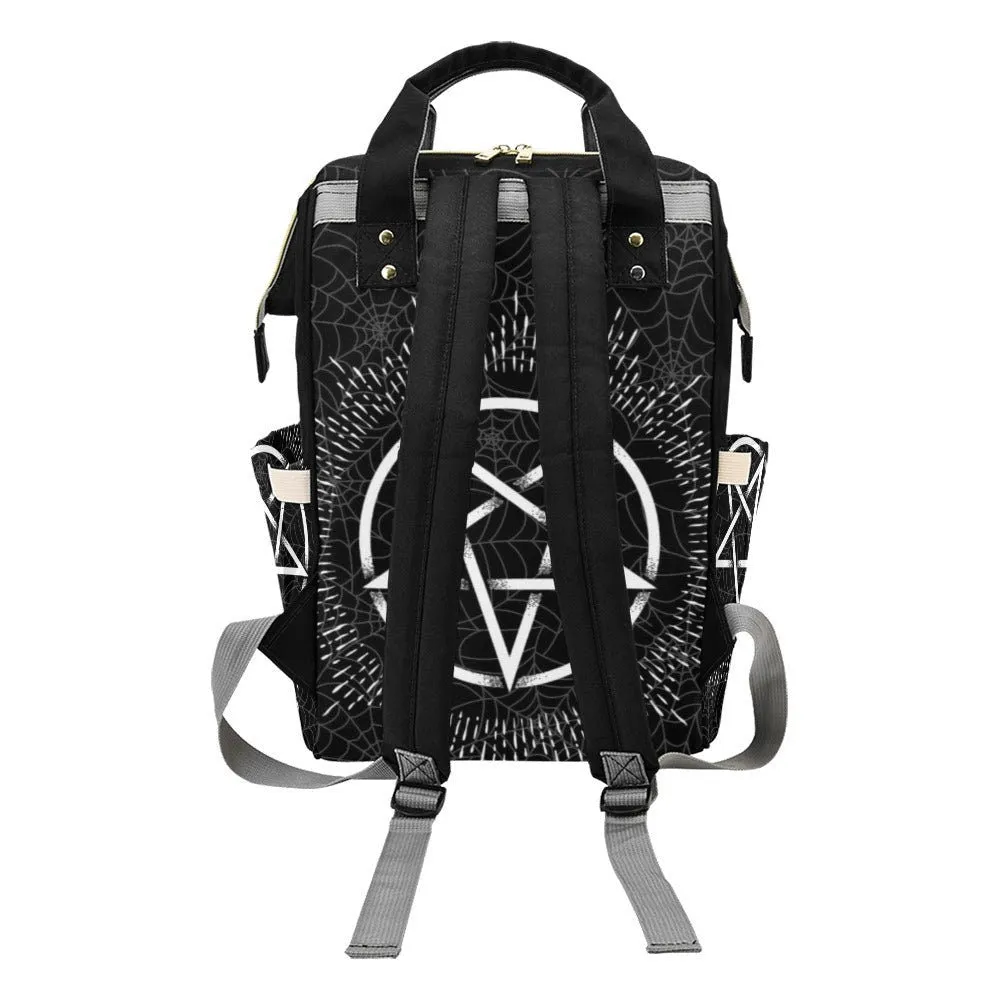 Goth Diaper Bag Backpack Bats Cute Witchy Baby Shower Gift Insulated Travel Bottle Cooler Gothic Moms Dads New Parents Newborns
