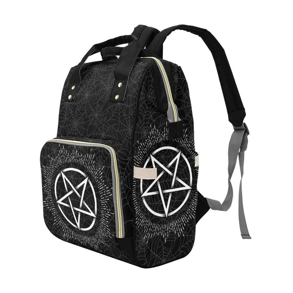 Goth Diaper Bag Backpack Bats Cute Witchy Baby Shower Gift Insulated Travel Bottle Cooler Gothic Moms Dads New Parents Newborns