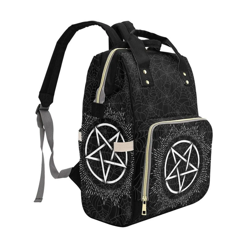 Goth Diaper Bag Backpack Bats Cute Witchy Baby Shower Gift Insulated Travel Bottle Cooler Gothic Moms Dads New Parents Newborns