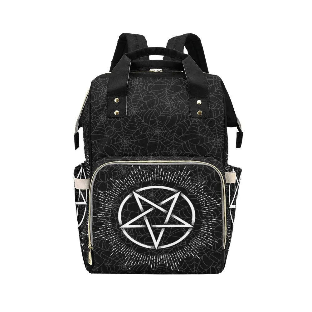Goth Diaper Bag Backpack Bats Cute Witchy Baby Shower Gift Insulated Travel Bottle Cooler Gothic Moms Dads New Parents Newborns