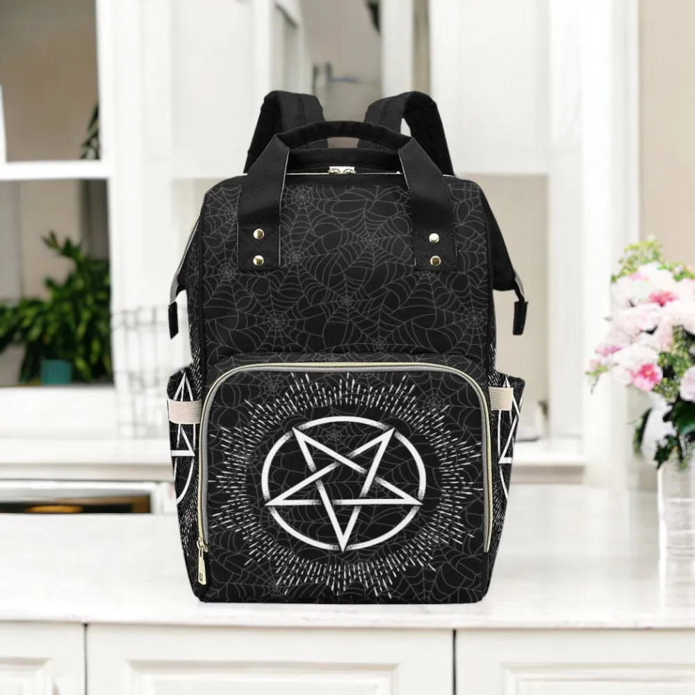Goth Diaper Bag Backpack Bats Cute Witchy Baby Shower Gift Insulated Travel Bottle Cooler Gothic Moms Dads New Parents Newborns