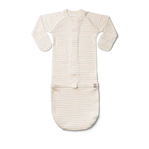 goumikids - Viscose Organic Convertible Gown - Dune Stripe 0-3 months