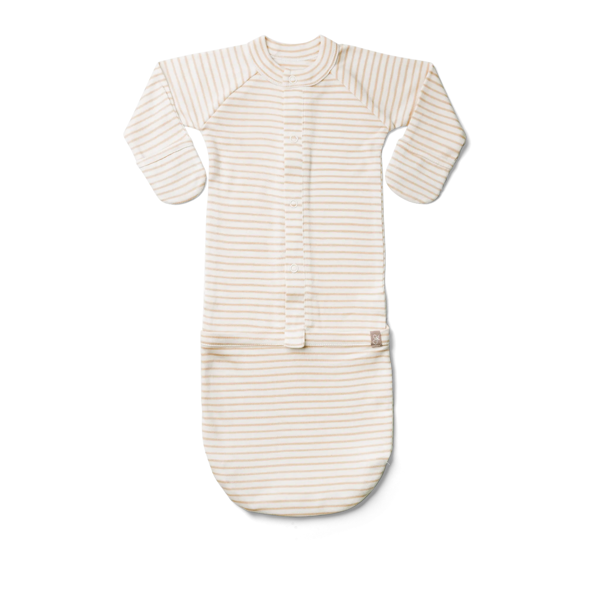 goumikids - Viscose Organic Convertible Gown - Dune Stripe 0-3 months