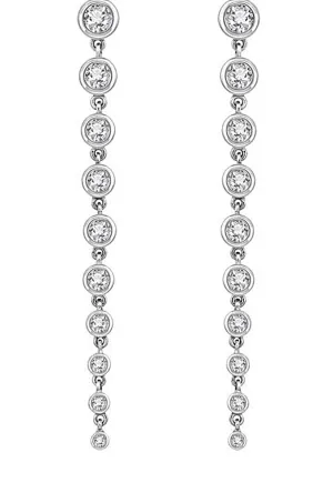 Graduated Diamond Drop Earrings
